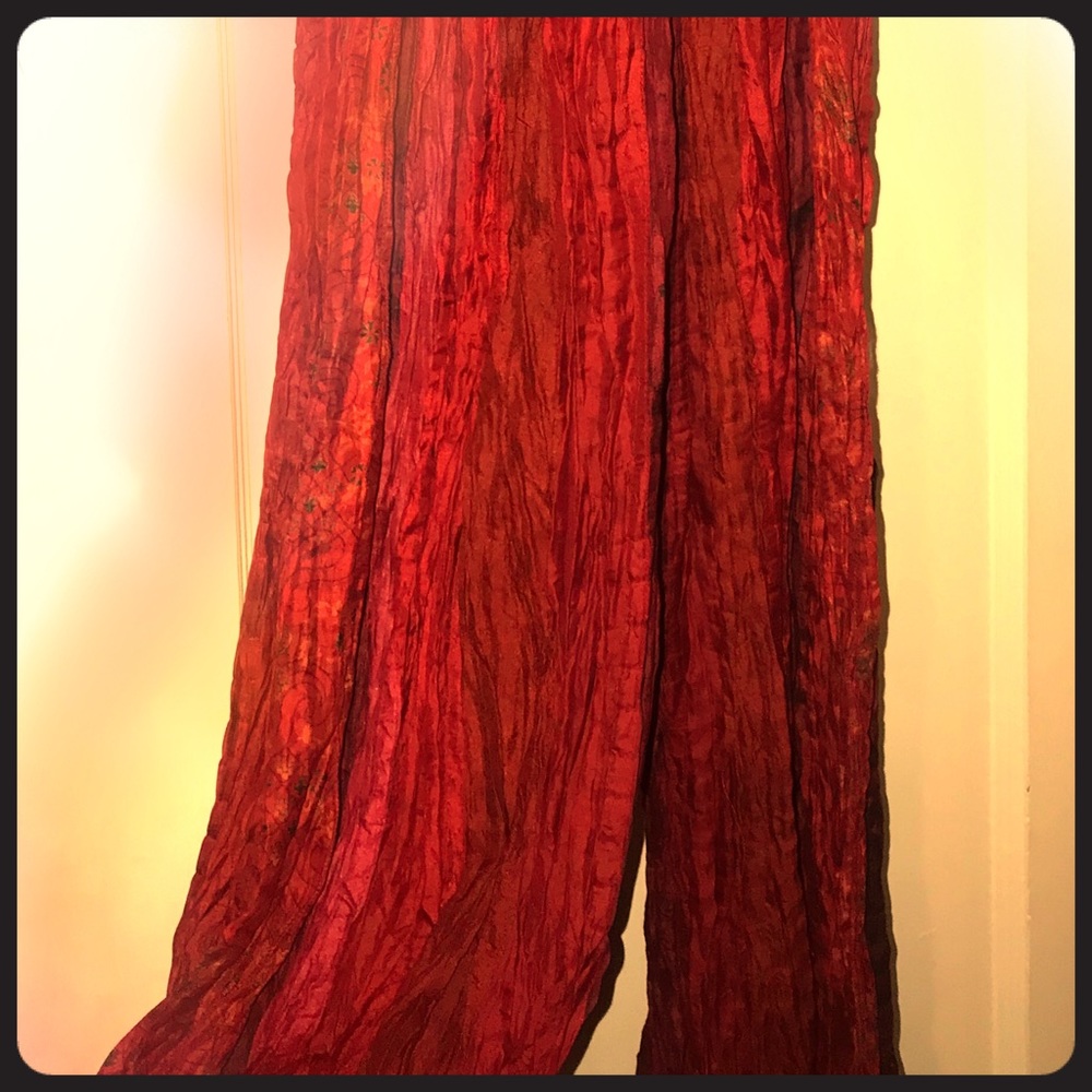 Red Sari Scarf